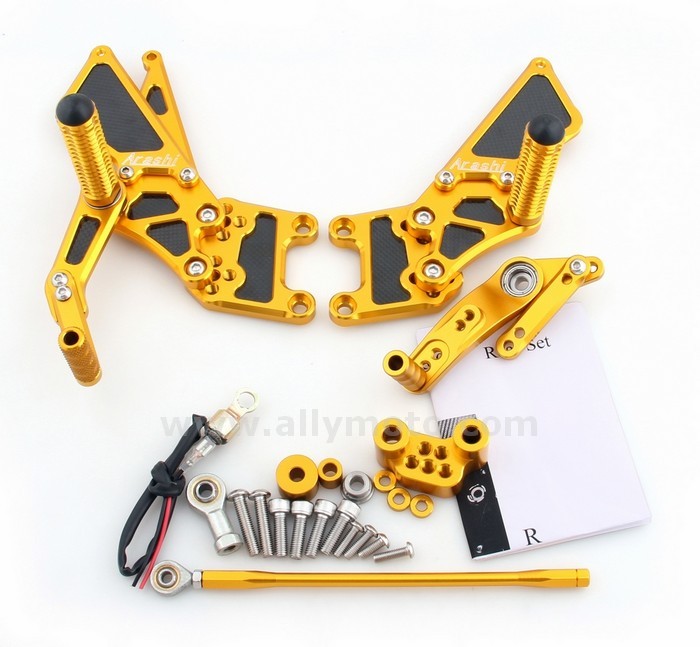 74 Rearset Footpegs Adjustable With Carbon Fiber Honda Cbr600Rr 2007-2008@2